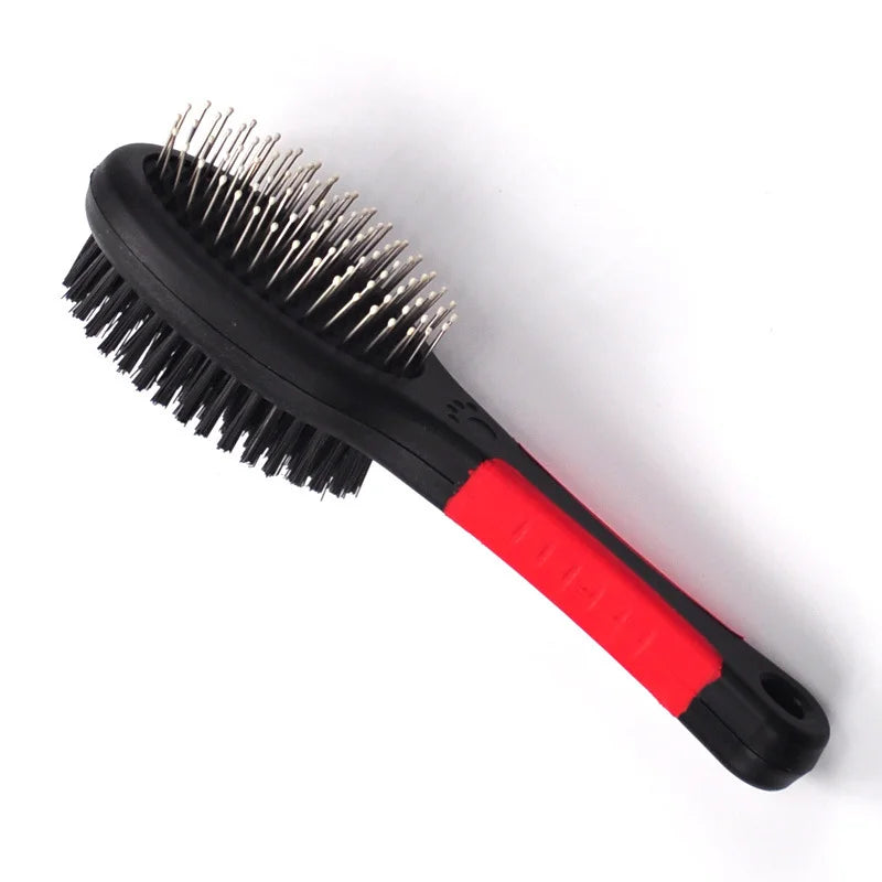 Pet Dog Needle Comb Durable Double-Sided Bathing Brush Plastic Massage Beauty Bristle Brush Floating Hair Remove Grooming Tools