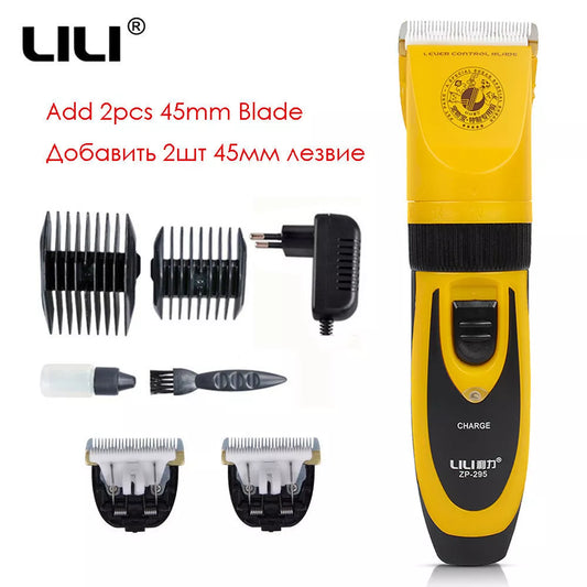 LILI Dog Hair Trimmer ZP 295 Professional Pet Clippers 35W Rechargeable Electric Shaver Grooming Animals Haircut Machine