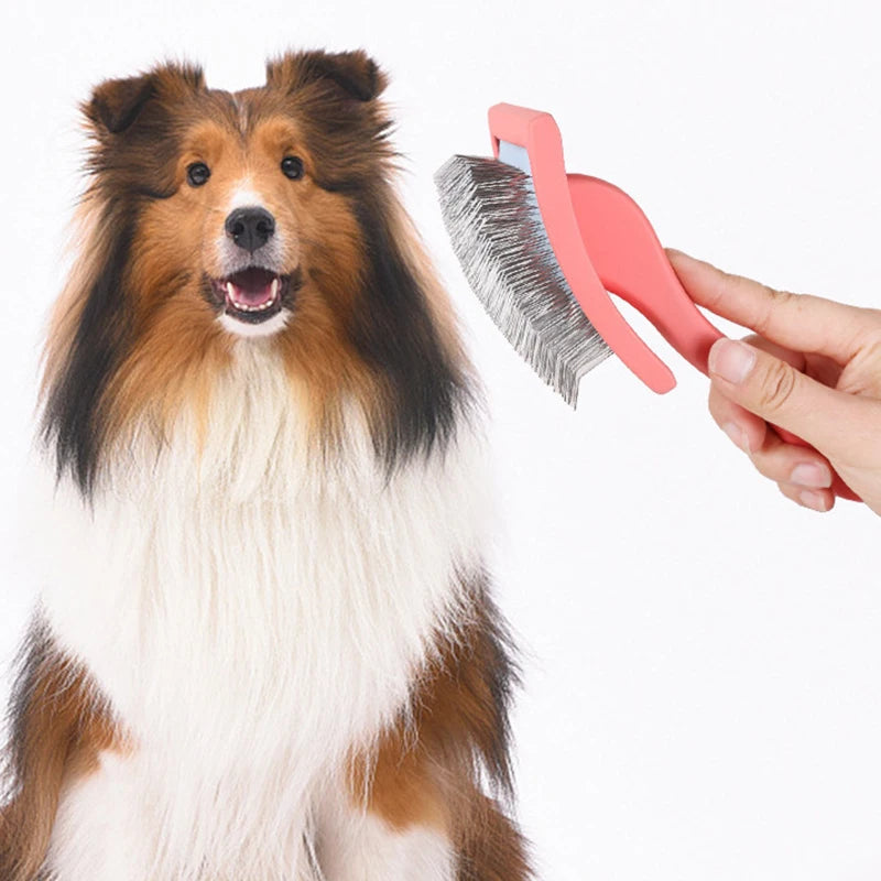 Pet Grooming Hair Remover Brush Manual Household Beauty Hairbrush Long Handle Professional Reusable Deshedding Rake